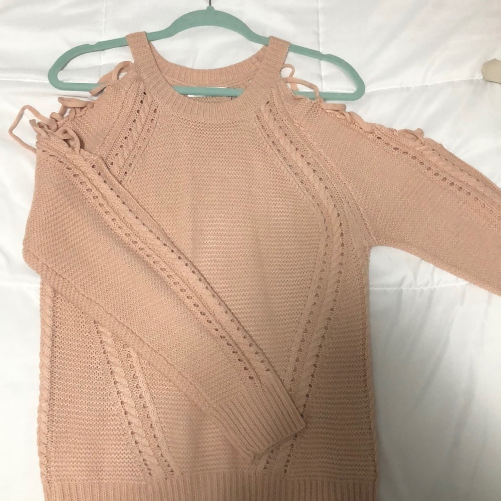 Cold shoulder sweater